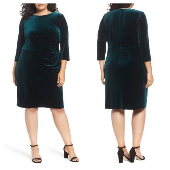 Eliza J Stretch Velvet Sheath Dress Size 18W - Picture 1 of 11